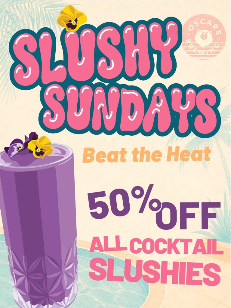 Slushy Sundays at O B C. 50% off all cocktail slushies